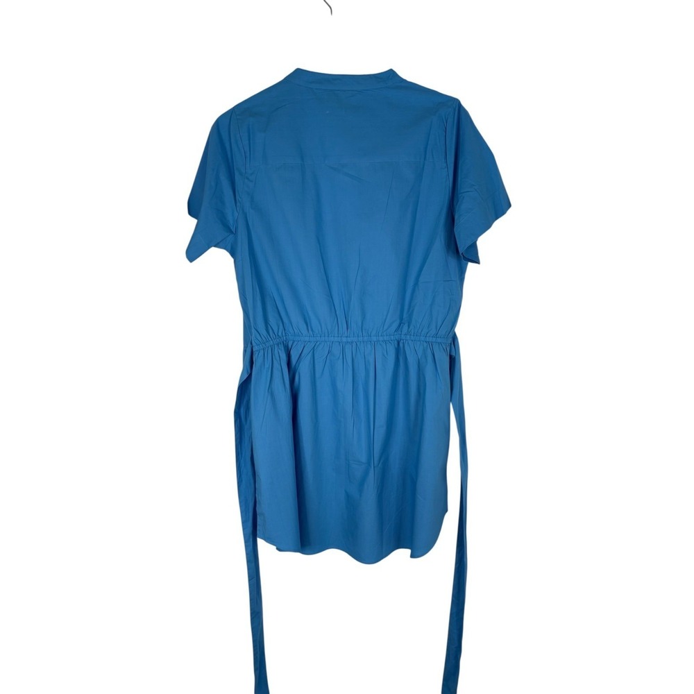 NWT Olivia James Womens Blue Belt Flap Pocket Utility Chic Mini Dress Size Large - Picture 8 of 16